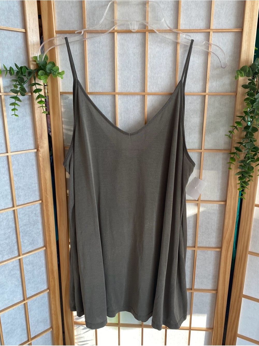 Maurices Olive Green Spaghetti Strap Tank Top
